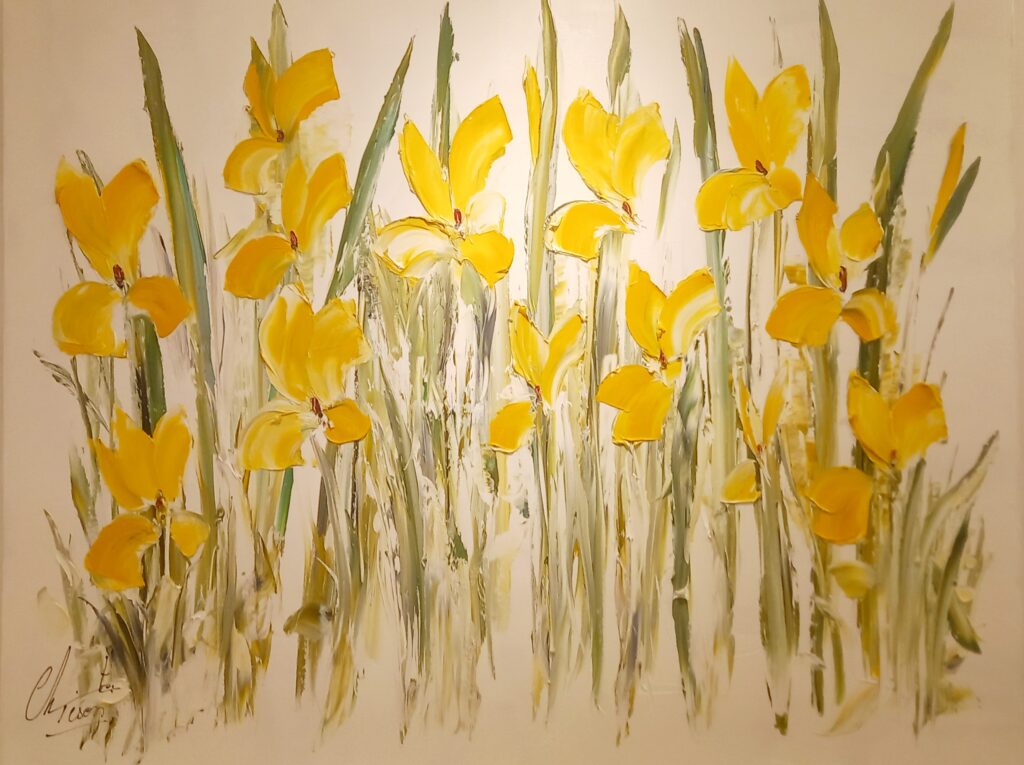 Iris sur fond blanc